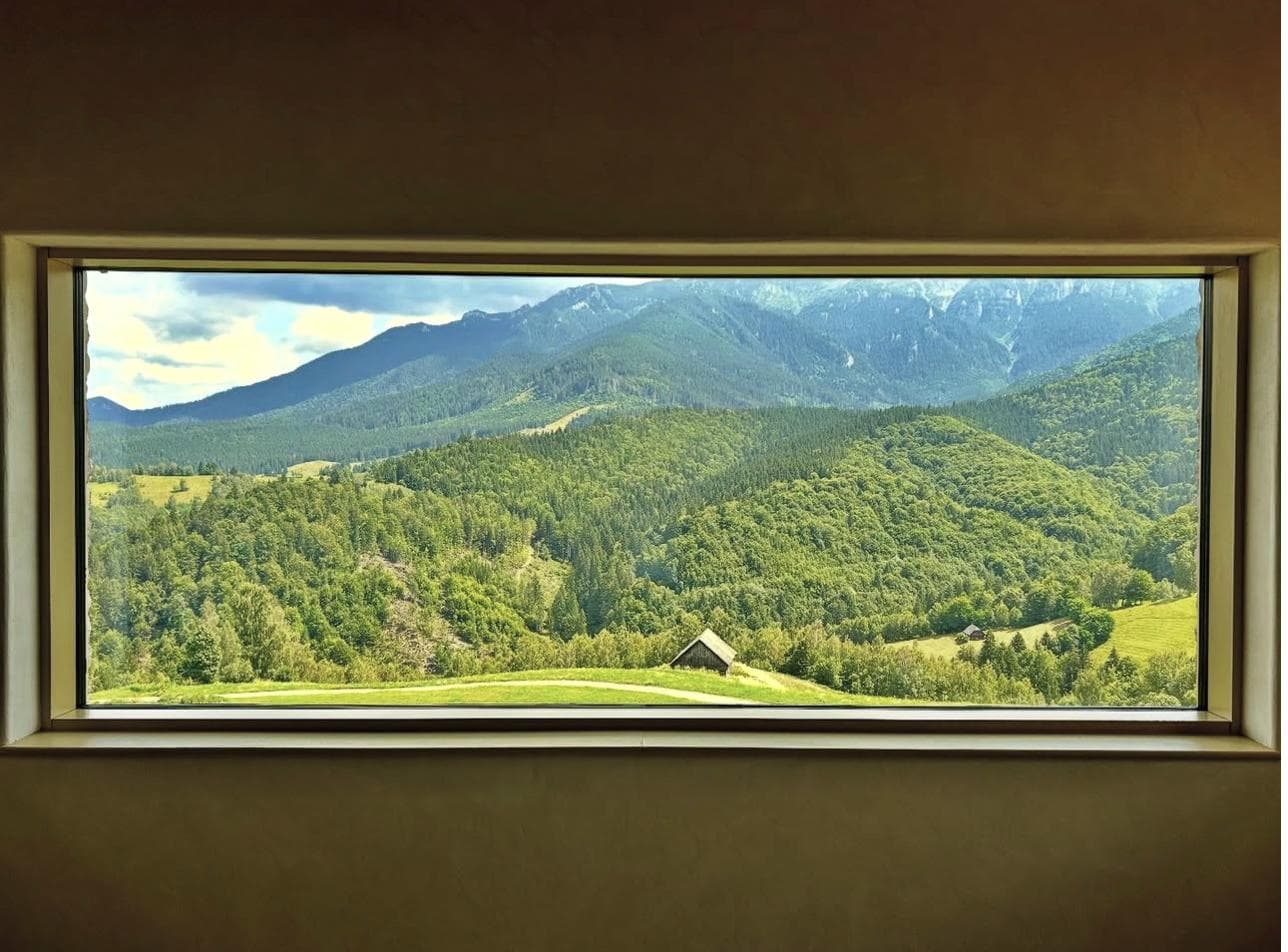 Fenêtre panoramique d'un Relais & Châteaux