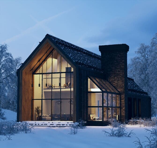 Render 3D en coupe du profil mur-rideau Reynaers CW 50 anthracite avec triple vitrage